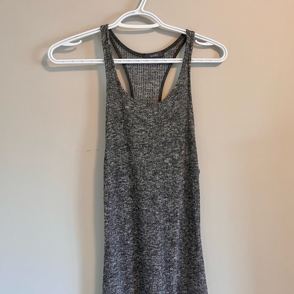 Grey Ribbed Midi Dress - Picture 5 of 8